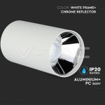 GU10 Корпус Кръг Бяло + Хром