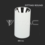 GU10 Корпус Кръг Бяло + Хром