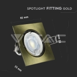 GU10 Корпус Луна Квадрат Регулируема Злато