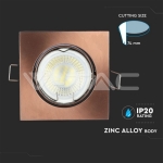 GU10 Корпус Луна Квадрат Регулируема Бронз