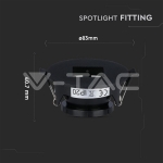 GU10 Корпус Луна Квадрат Черно + Черно