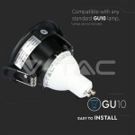 GU10 Корпус Луна Квадрат Черно + Черно