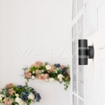 GU10 Тяло Стомана Черно IP44 Две Линии