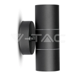 GU10 Тяло Стомана Черно IP44 Две Линии