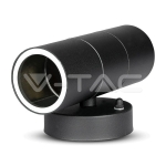 GU10 Тяло Стомана Черно IP44 Две Линии