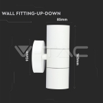 GU10 Тяло Стомана Бяло IP44 Две Линии