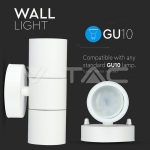 GU10 Тяло Стомана Бяло IP44 Две Линии