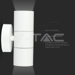 GU10 Тяло Стомана Бяло IP44 Две Линии