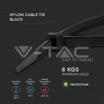 Кабелна Превръзка - 2.5 x 150мм Черна 100бр. Опаковка