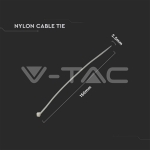 Кабелна Превръзка - 2.5 x 150мм Бяла 100бр. Опаковка