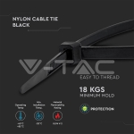 Кабелна Превръзка - 3.5 x 300мм Черна 100бр. Опаковка