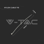 Кабелна Превръзка - 4.5 x 150мм Бяла 100бр. Опаковка