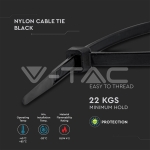 Кабелна Превръзка - 4.5 x 300мм Черна 100бр. Опаковка