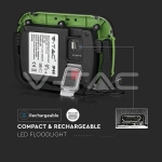 10W LED Прожектор SAMSUNG Чип Презаредим USB + SOS Функция IP44 4000K