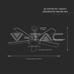 15W LED Тяло/Вентилатор Таван Дистанционно 3 в 1 5 Перки