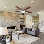 15W LED Тяло/Вентилатор Таван Дистанционно 3 в 1 5 Перки