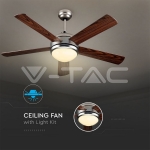 15W LED Тяло/Вентилатор Таван Дистанционно 3 в 1 5 Перки