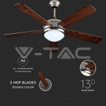 15W LED Тяло/Вентилатор Таван Дистанционно 3 в 1 5 Перки