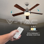 15W LED Тяло/Вентилатор Таван Дистанционно 3 в 1 5 Перки