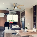 2 x Е27 LED Тяло/Вентилатор Таван Дистанционно 5 Перки