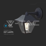 Стенен Фенер Е27 Черен