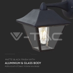 Стенен Фенер Е27 Черен