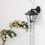 Стенен Фенер Е27 Черен