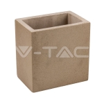 Стенна Лампа G9 Бетон Квадрат Светло Сив