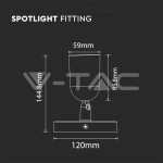 GU10 Стенна Лампа Бяло Тяло