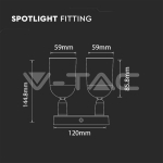 2 x GU10 Стенна Лампа Бяло Тяло