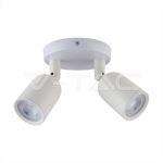 2 x GU10 Стенна Лампа Бяло Тяло