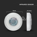 Инфраред Датчик за Движение Таван Бял 360° Мини
