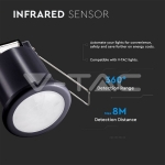Инфраред Датчик за Движение Таван Вграждане Черен 360° Мини