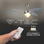 15W LED Тяло/Вентилатор Таван Дистанционно  3 в 1 3 Перки 60W AC Мотор