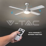 2*Е27 LED Тяло/Вентилатор Таван Дистанционно 4 Перки 60W DC Мотор