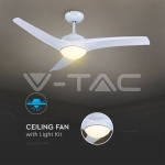 15W LED Тяло/Вентилатор Таван Дистанционно  3 в 1 3 Перки Бяло 35W AC Мотор