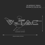 15W LED Тяло/Вентилатор Таван Дистанционно  3 в 1 3 Перки Бяло 35W AC Мотор