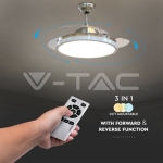 30W LED Тяло/Вентилатор Таван Дистанционно  3 в 1 3 Перки Бяло 35W AC Мотор