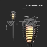 Соларно Градинско Тяло Пламък 1W Колче IP44 4 Бр.