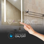 10W LED Огледало Правоъгълник IP44 Anti Fog 3 в 1 + 17W Нагревател