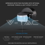 Инфраред Датчик За Движение Черен 360°