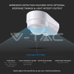 Инфраред Датчик За Движение Ъглов Бял 240°