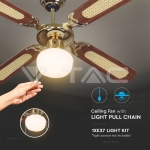 1 x Е27 LED Тяло/Вентилатор Таван 4 Перки 50W AC Мотор