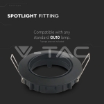 GU10 Корпус Луна Кръг Оринтируема Черна