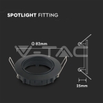 GU10 Корпус Луна Кръг Оринтируема Черна