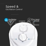 45W Вентилатор за Под Бял с Таймер