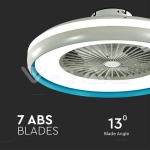 50W LED Вентилатор Дистанционно 3 в 1 AC Мотор Син Ринг