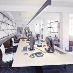 LED Линейно Осветление SAMSUNG Чип 40W Висящо Черно Тяло 3 в 1