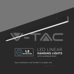 LED Линейно Осветление SAMSUNG Чип 40W Висящо Черно Тяло 3 в 1