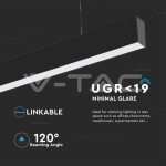 LED Линейно Осветление SAMSUNG Чип 40W Висящо Черно Тяло 3 в 1